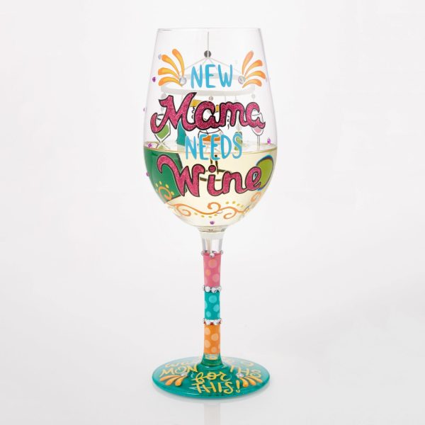 New Mama Needs Wine Glass Online Hot Sale