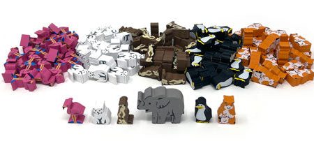 127-piece Set of Animals Meeples for New York Zoo Cheap