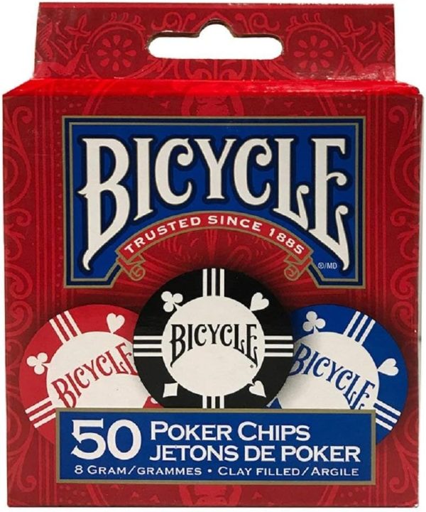 Bicycle - Clay Poker Chips 8 Gram (50ct) on Sale