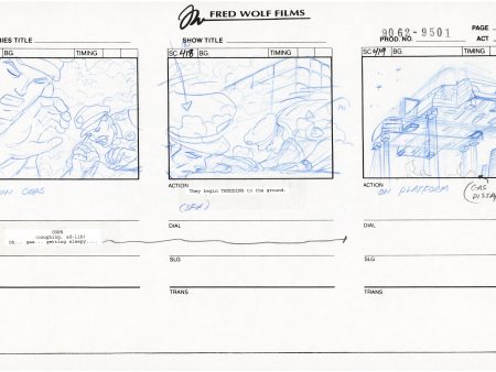 Teenage Mutant Ninja Turtles TMNT Original Production Animation Storyboard 1995 U3-70 Hot on Sale