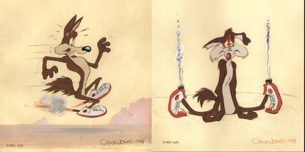 2 LOT Chuck Jones Wile E Coyote Fast-1949 AND Furryous-1949 Prints Warner Bros Limited Edition of 149 Supply