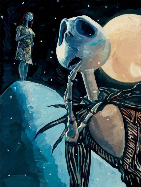 The Nightmare Before Christmas Walt Disney Fine Art Jim Salvati Signed Limited Edition of 25 on Canvas  We re Simply Meant to Be  DELUXE Online Sale