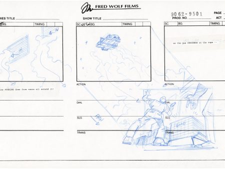 Teenage Mutant Ninja Turtles TMNT Original Production Animation Storyboard 1995 U3-69 For Discount