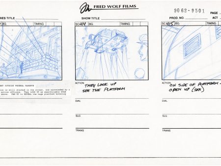 Teenage Mutant Ninja Turtles TMNT Original Production Animation Storyboard 1995 U3-68 For Cheap