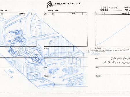 Teenage Mutant Ninja Turtles TMNT Original Production Animation Storyboard 1995 U3-71 For Cheap