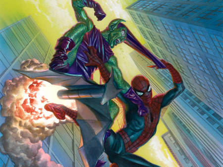 Alex Ross SIGNED Along Came A Goblin Giclee Print on Canvas Limited Edition Spider-man vs the Green Goblin Online