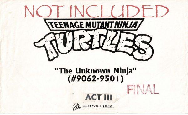 Teenage Mutant Ninja Turtles TMNT Original Production Animation Storyboard 1995 U3-64 Cheap