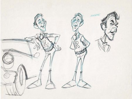 GREASE Cartoon Production Animation Character Model Drawing from Ralph Bakshi A-41 Supply