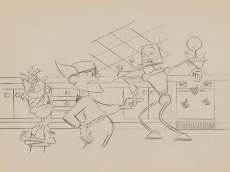 2 LOT Walt Disney Meet The Robinsons Original Book Page Illustration Drawing by Len Smith 550 Online Hot Sale