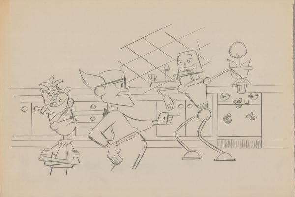 2 LOT Walt Disney Meet The Robinsons Original Book Page Illustration Drawing by Len Smith 550 Online Hot Sale