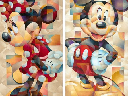 2 LOT Mickey Mouse and Minnie Mouse Walt Disney Fine Art Tom Matousek Signed Limited Editions of 195 on Canvas - Poses Online Hot Sale