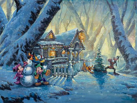 Mickey Mouse Walt Disney Fine Art Rodel Gonzalez Signed Limited Ed of 195 on Canvas  Miracles of Winter  - Choose Your Edition For Cheap