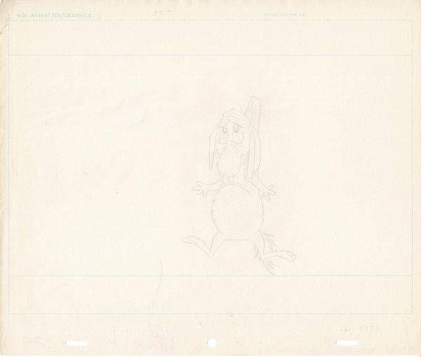 Chuck Jones How The Grinch Stole Christmas KEY Animation Production Drawing of Max the Dog from Dr Seuss 1966 Cheap