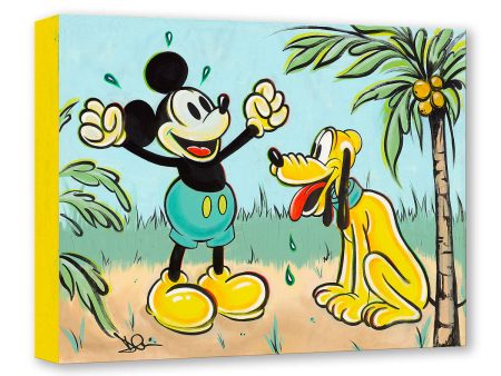 Mickey Mouse and Pluto Walt Disney Fine Art Dom Corona Limited Edition of 1500 Treasures on Canvas Print TOC  Pals in Paradise  Online