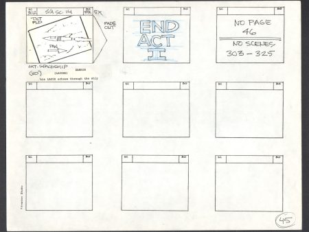 1977 New Adventures of Batman Production Storyboard art p45 on Sale