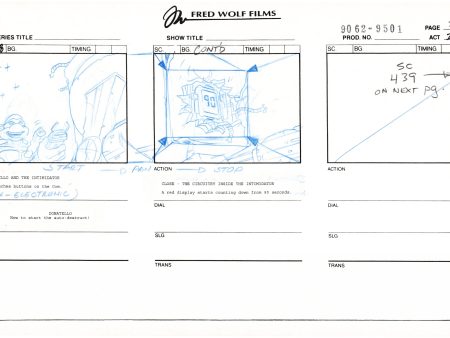 Teenage Mutant Ninja Turtles TMNT Original Production Animation Storyboard 1995 U3-79 Sale