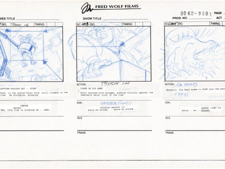 Teenage Mutant Ninja Turtles TMNT Original Production Animation Storyboard 1995 U3-64 Cheap