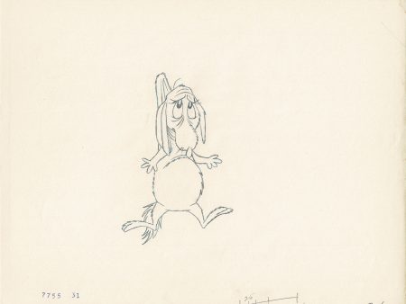 Chuck Jones How The Grinch Stole Christmas KEY Animation Production Drawing of Max the Dog from Dr Seuss 1966 Cheap