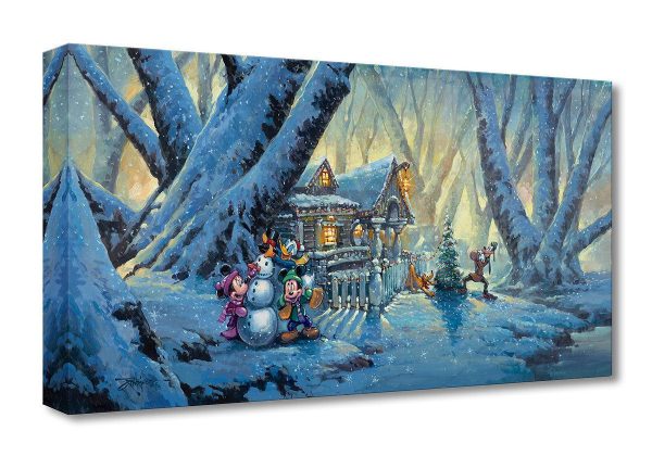 Walt Disney s MICKEY MOUSE Fine Art Rodel Gonzalez Limited Edition of 1500 Print on Canvas  Miracles of Winter  Treasures on Canvas Print TOC Cheap