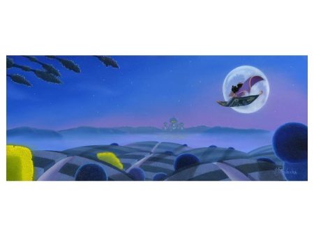 Aladdin Walt Disney Fine Art Michael Provenza Signed Limited Edition of 195 Print on Canvas  Moon Over Agrabah  Online Hot Sale