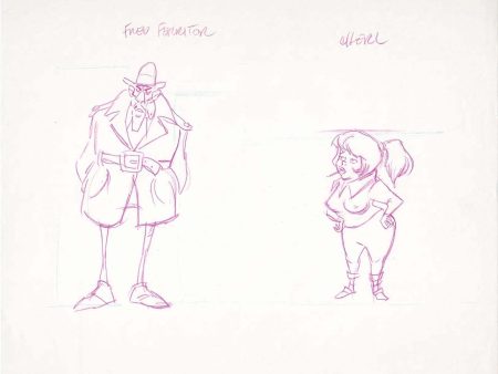 GREASE Cartoon Production Animation Character Model Drawing from Ralph Bakshi A-48 Hot on Sale