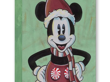 Mickey Mouse Christmas Walt Disney Fine Art Dom Corona Limited Edition of 1500 Treasures on Canvas Print TOC  Peppermick  For Sale