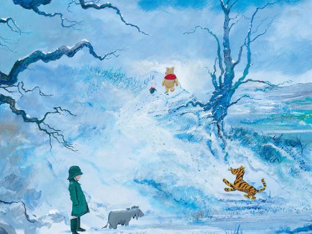 Winnie the Pooh Walt Disney Fine Art Harrison Ellenshaw Signed Limited Edition of 195 Print on Canvas  Winter  DELUXE Edition Cheap