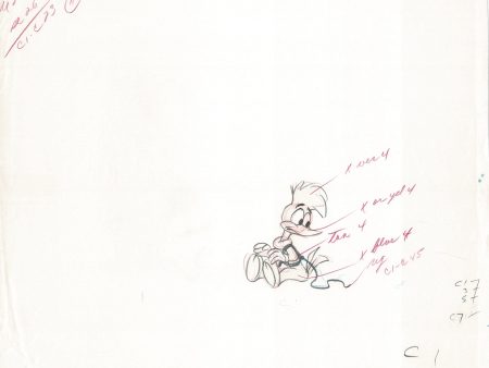 Woody Woodpecker Walter Lantz Full-figure KEY Vintage Production Animation Cel Drawing B002 Cheap