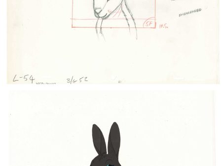 2 lot: Watership Down 1978 production Animation Cel AND Layout Drawing 130-17 For Discount