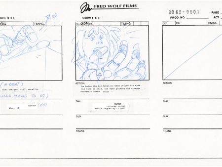 Teenage Mutant Ninja Turtles TMNT Original Production Animation Storyboard 1995 U3-65 Cheap