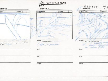 Teenage Mutant Ninja Turtles TMNT Original Production Animation Storyboard 1995 U3-74 Cheap