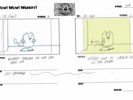 Wow! Wow! Wubbzy! Walden Original Production storyboard NICKELODEON 2006-2010 p265 Supply