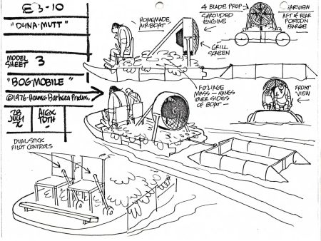 Alex Toth Dynomutt 1976-7 Model Sheet Copy from Hanna Barbera Bog Mobile 8 Online now