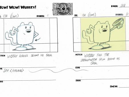 Wow! Wow! Wubbzy! Walden Original Production storyboard NICKELODEON 2006-2010 p268 Supply